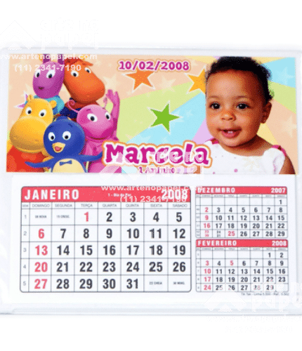 calendario de mesa arte no papel lembrancinhas personalizadas com foto