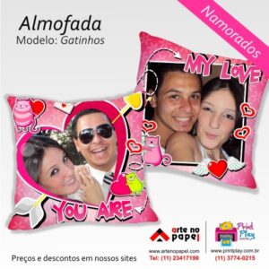 dia dos namorados almofada arte no papel lembrancinhas personalizadas com foto